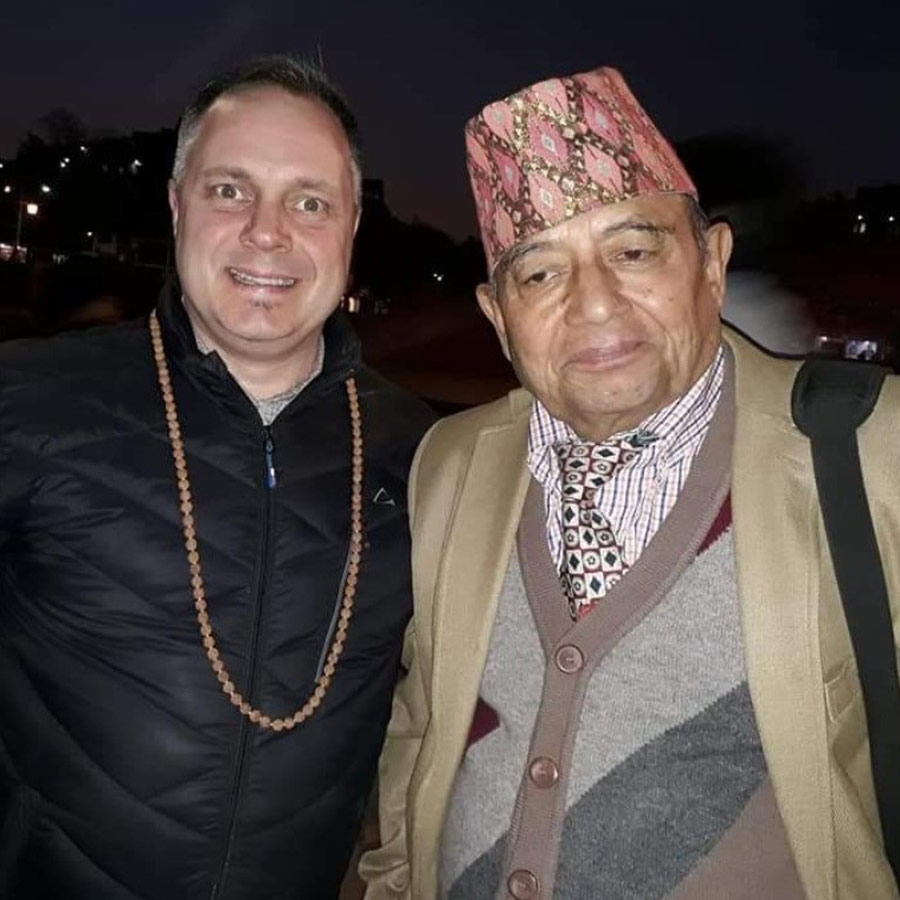 With The Nepalese Minister